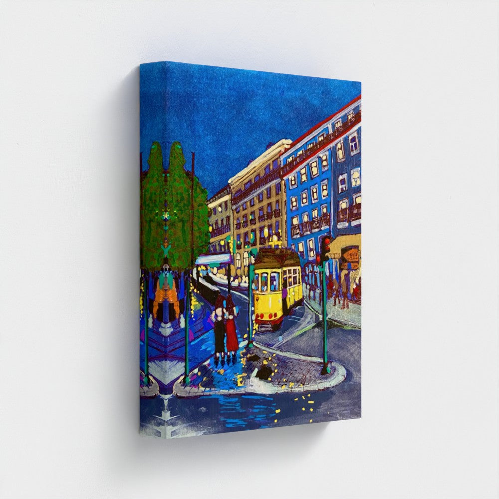 Night in Lisbon Canvas Print