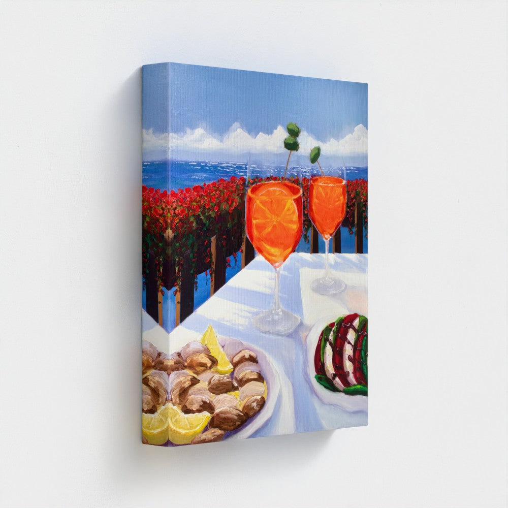 Lunch by the Sea Canvas Print