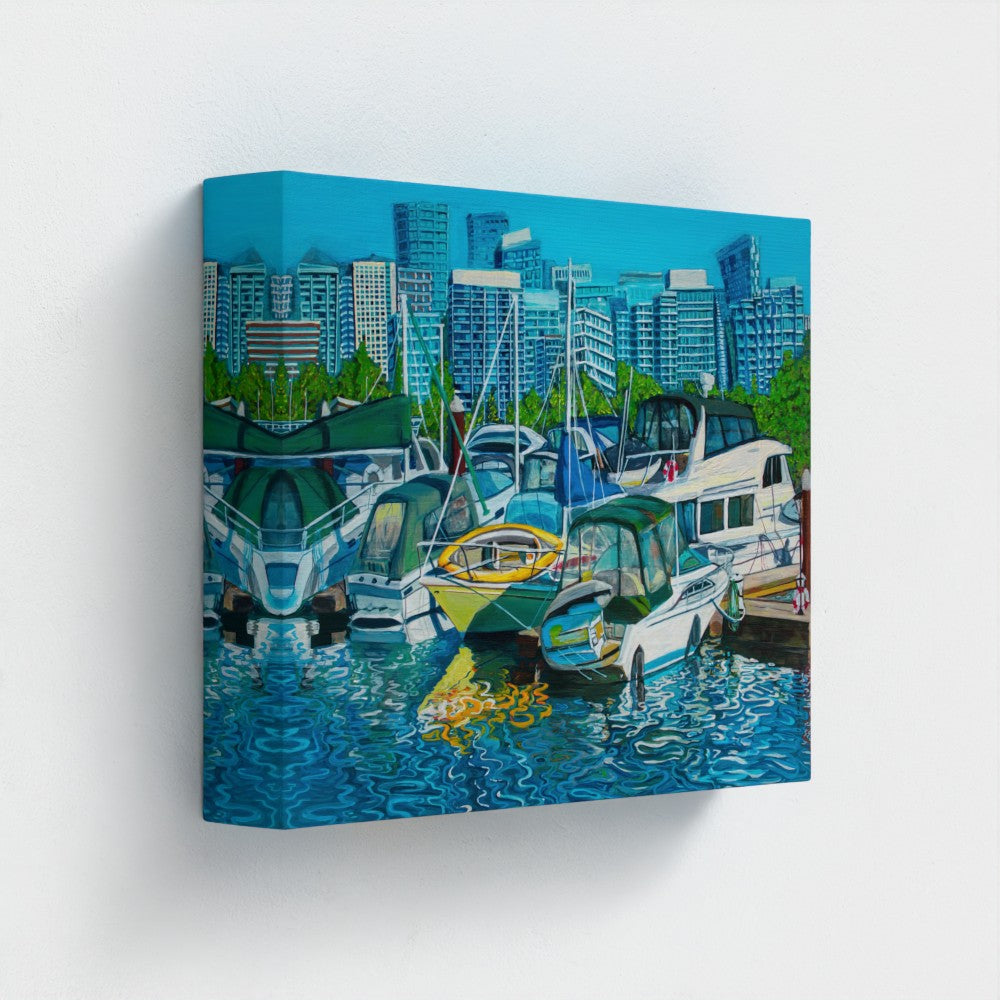 Vancouver Boats Canvas Print